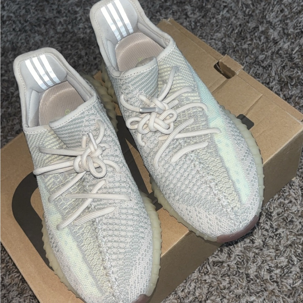Adidas Women's Cream and Gray Sneakers